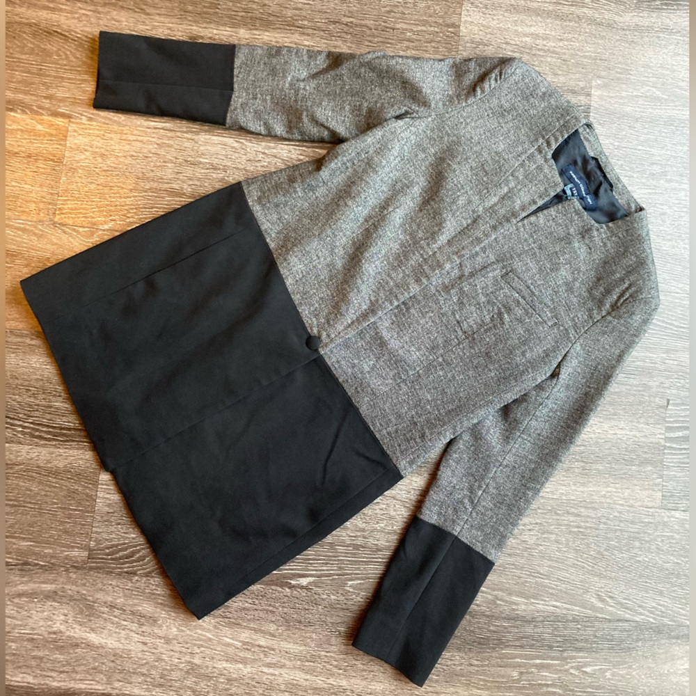 French Connection Mid Length Color Block Blazer Jacket